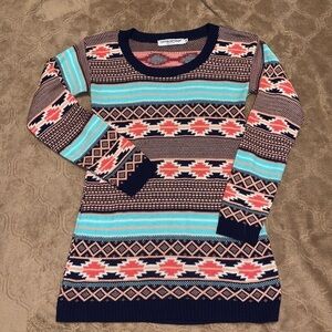 Cotton Emporium tribal striped sweater, XS